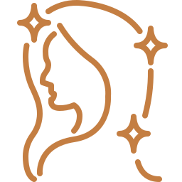 a person's face with stars