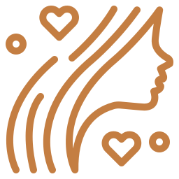 a logo of a person's face